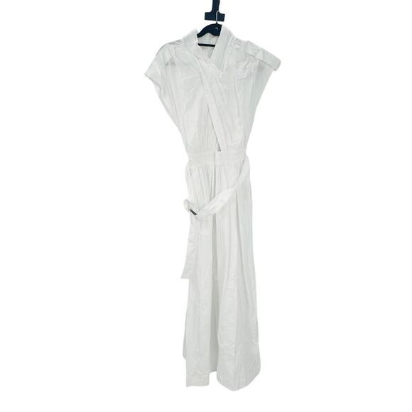 Derek Lam 10 Crosby Celeste Wrap Dress Cap Sleeve in White Size 4 NWT - Picture 8 of 13